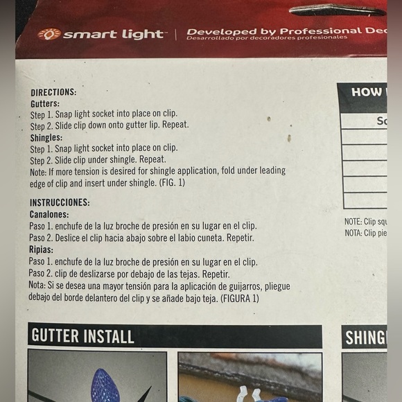 🌸 $3 if bundled Universal Light Clips for gutters shingles & tile 100 Clips NWT - Picture 5 of 12